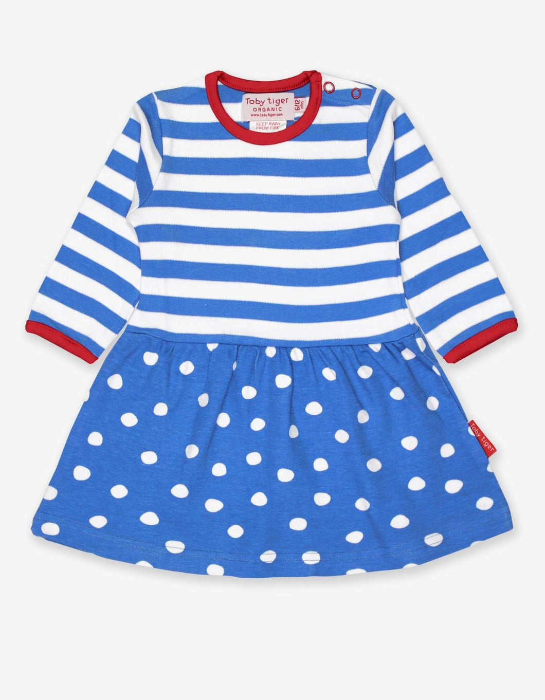 Organic Blue Dot Twirl Dress