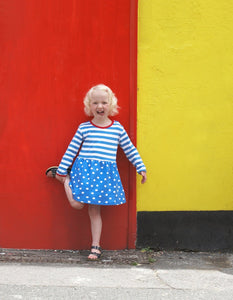 Organic Blue Dot Twirl Dress