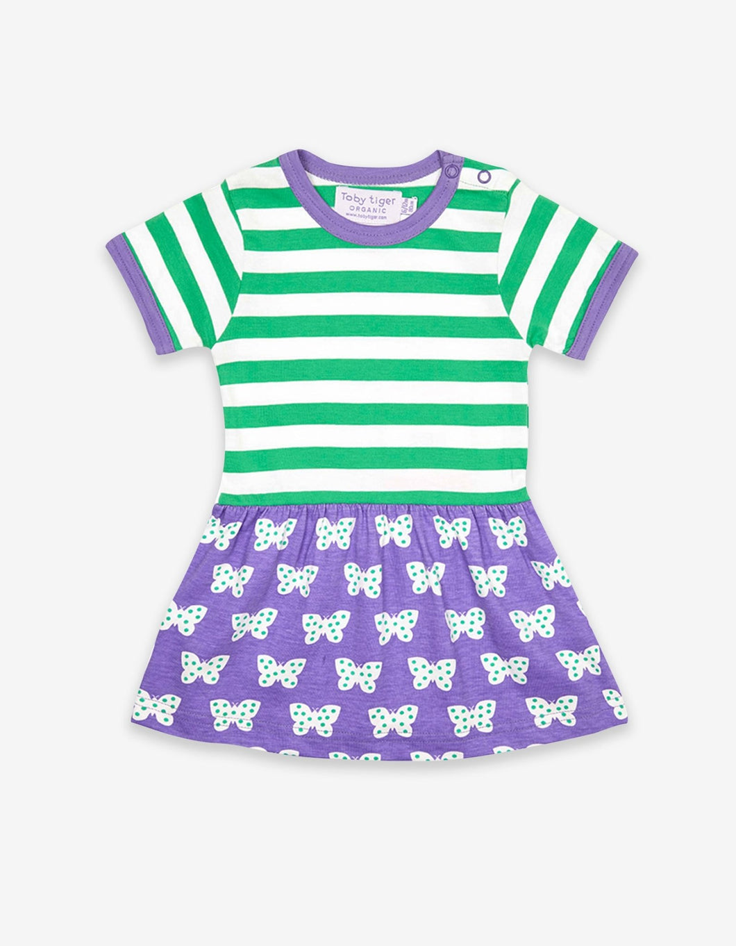Organic Butterfly Print Twirl Dress