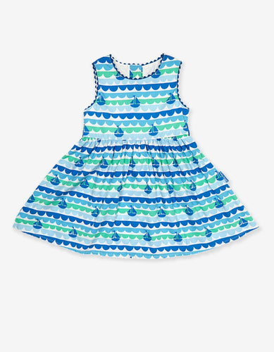 Boat Print Party Dress - Toby Tiger