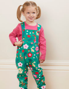 Organic Forest Adventure Print Dungarees - Toby Tiger