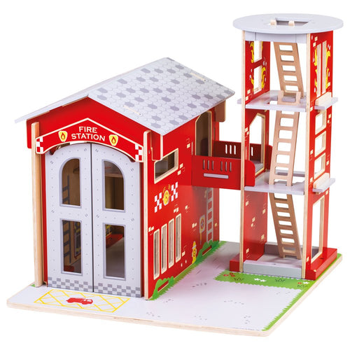 City Fire Station Toy Playset - Toby Tiger
