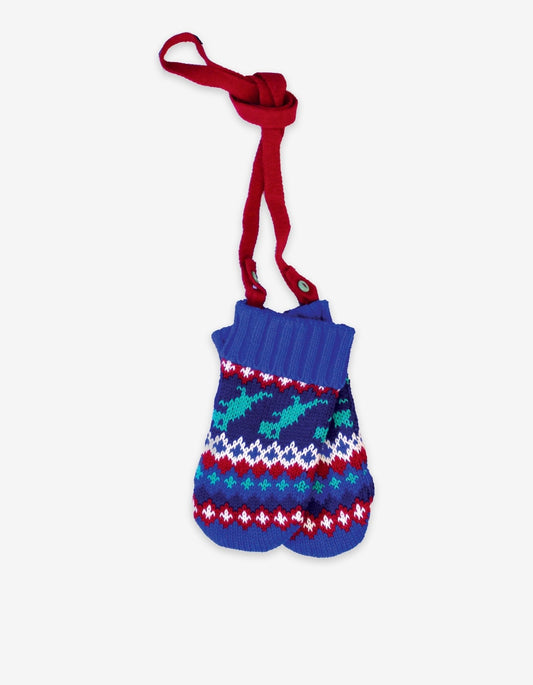 Dinosaur Knitted Mittens - Toby Tiger