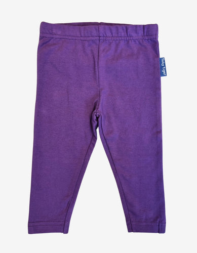 Organic Purple Basic Leggings - Toby Tiger