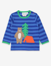 Load image into Gallery viewer, Organic Camping Bear Applique T-Shirt

