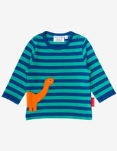 Load image into Gallery viewer, Organic Diplodocus Applique Long-Sleeved T-Shirt
