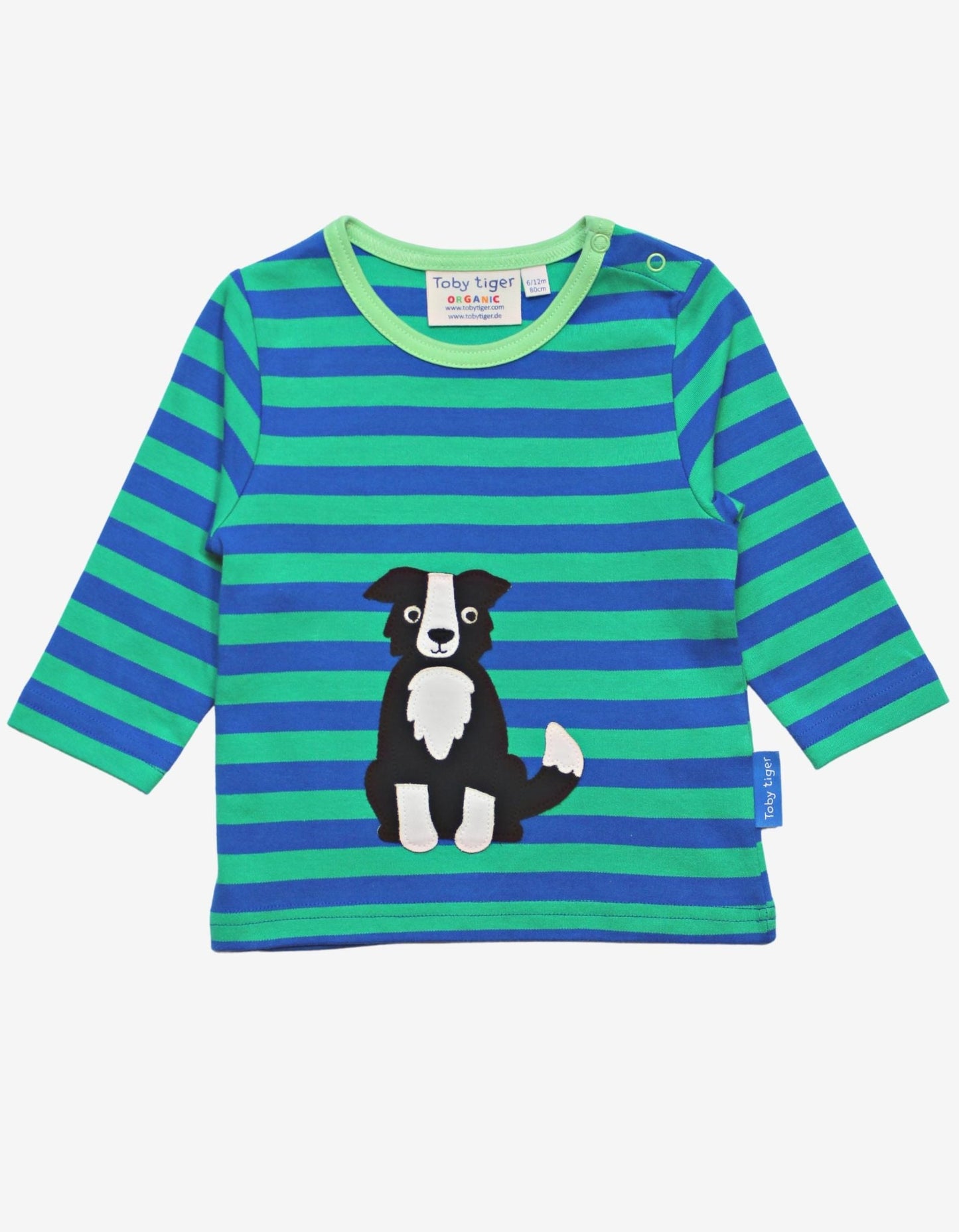 Organic Dog Applique T-Shirt - Toby Tiger