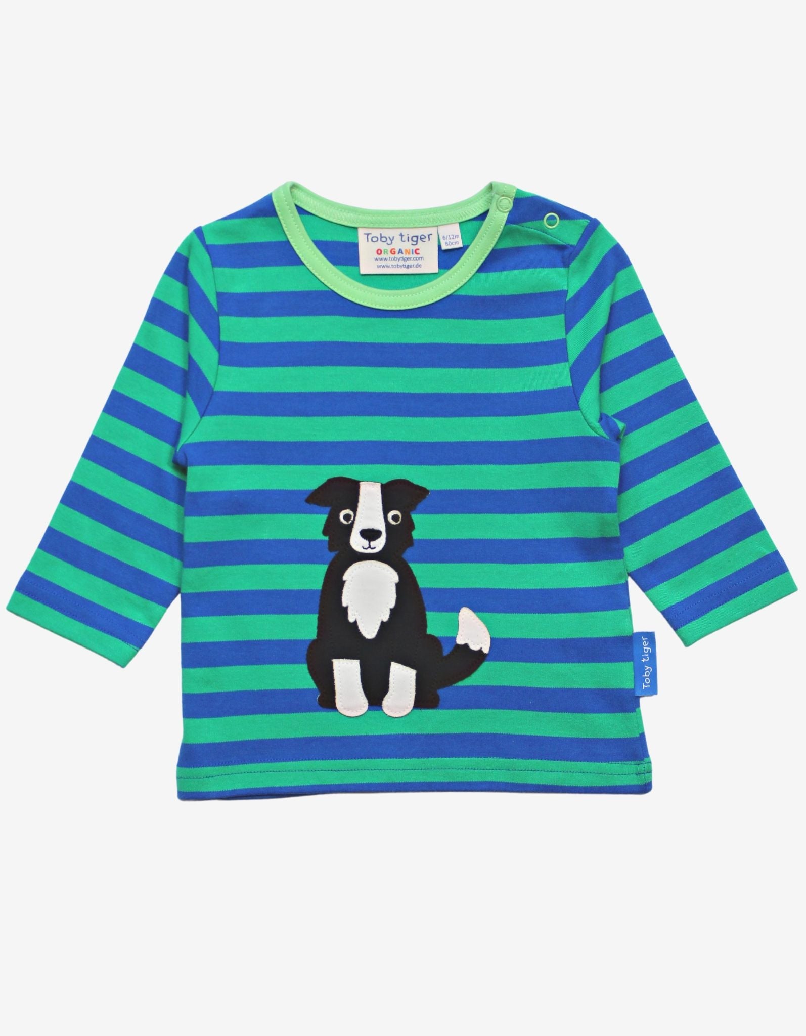 Organic Dog Applique T-Shirt - Toby Tiger