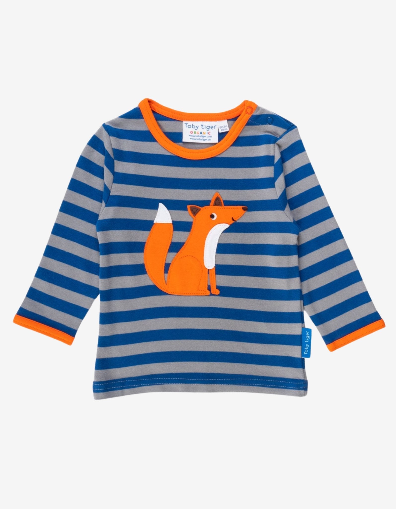 Organic Fox Applique Long-Sleeved T-Shirt - Toby Tiger