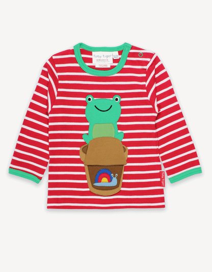 Organic Frog Applique T-Shirt - Toby Tiger