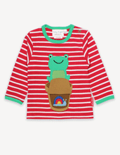 Load image into Gallery viewer, Organic Frog Applique T-Shirt - Toby Tiger

