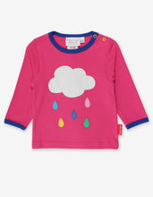 Load image into Gallery viewer, Organic Pink Cloud Applique T-Shirt - Toby Tiger
