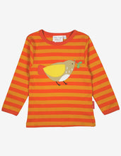 Load image into Gallery viewer, Organic Sparrow Applique Long-Sleeved T-Shirt - Toby Tiger
