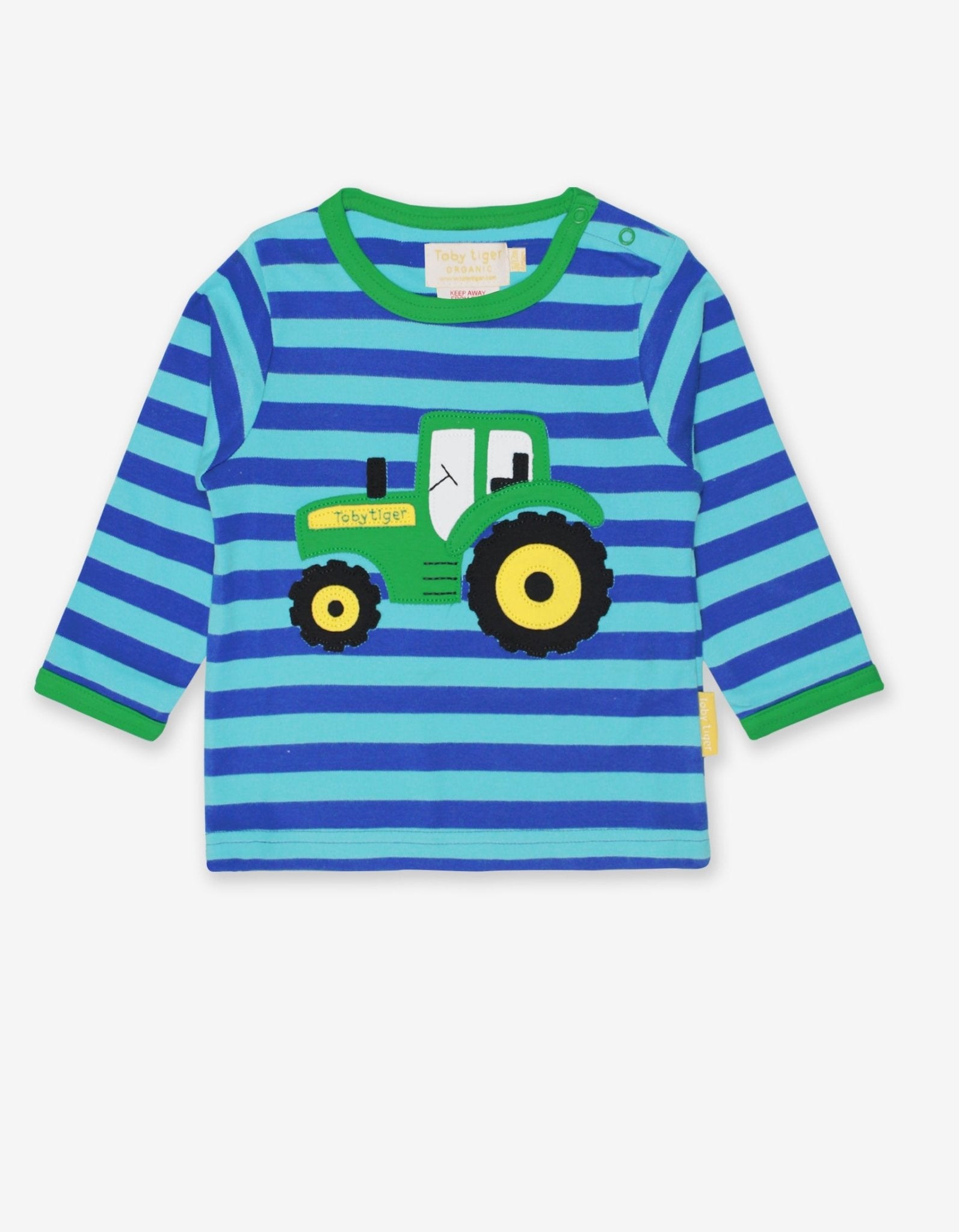 Organic Tractor Applique T-Shirt - Toby Tiger
