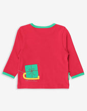 Load image into Gallery viewer, Organic Penguins&#39; Christmas Applique T-Shirt - Toby Tiger
