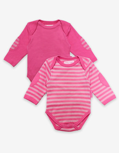 Organic Pink Stripe 2-Pack Body - Toby Tiger
