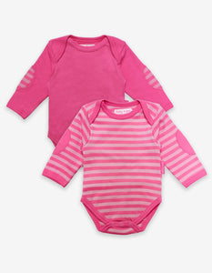Organic Pink Stripe 2-Pack Body - Toby Tiger