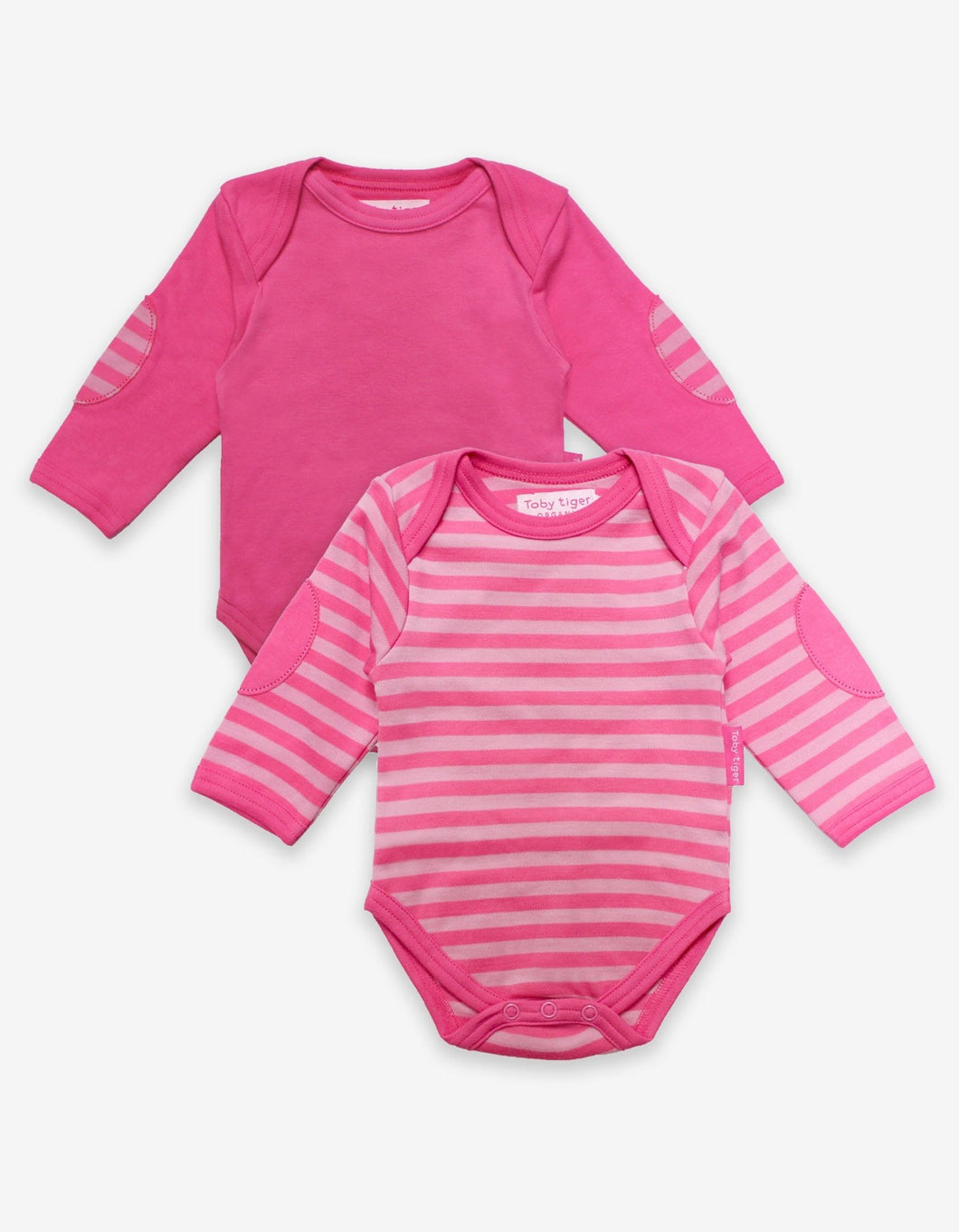 Organic Pink Stripe 2-Pack Body - Toby Tiger