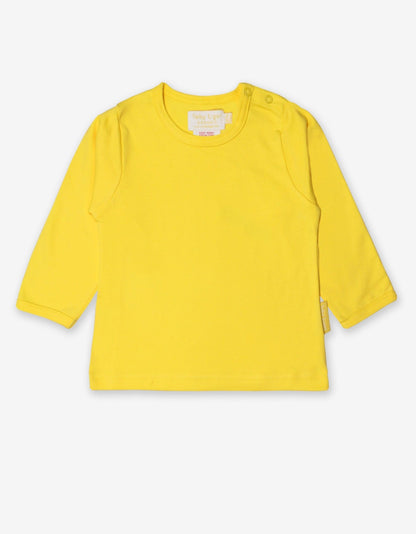 Organic Yellow Basic Long-Sleeved T-Shirt - Toby Tiger