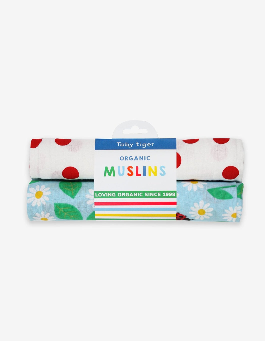 Organic English Garden Print Muslin 2-Pack - Toby Tiger