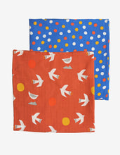 Load image into Gallery viewer, Organic Seagull Print Muslin 2-Pack - Toby Tiger
