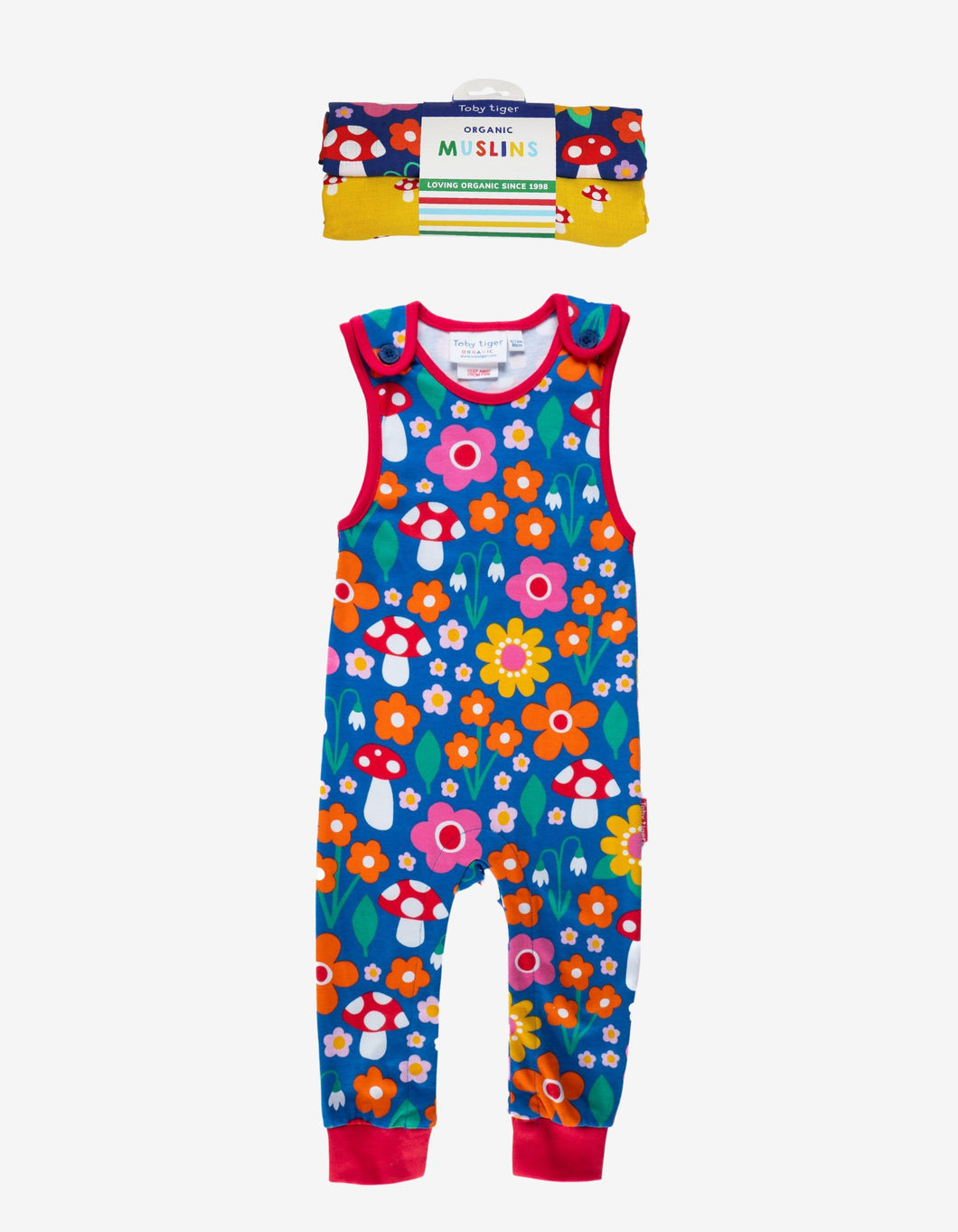 Organic Floral Mushroom Baby Bundle - Toby Tiger