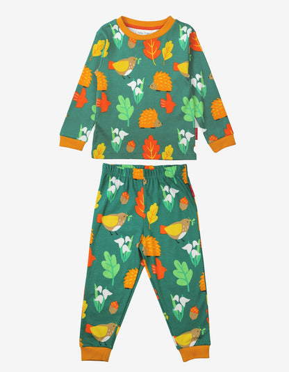 Organic Autumn Print Pyjamas - Toby Tiger
