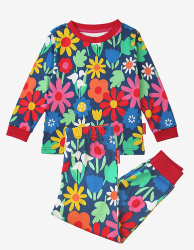 Organic Bold Floral Print Pyjamas - Toby Tiger