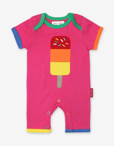 Organic Lolly Applique Romper - Toby Tiger