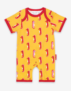 Organic Seahorse Print Romper - Toby Tiger