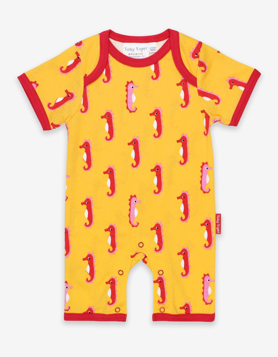 Organic Seahorse Print Romper - Toby Tiger