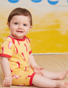 Organic Seahorse Print Romper - Toby Tiger