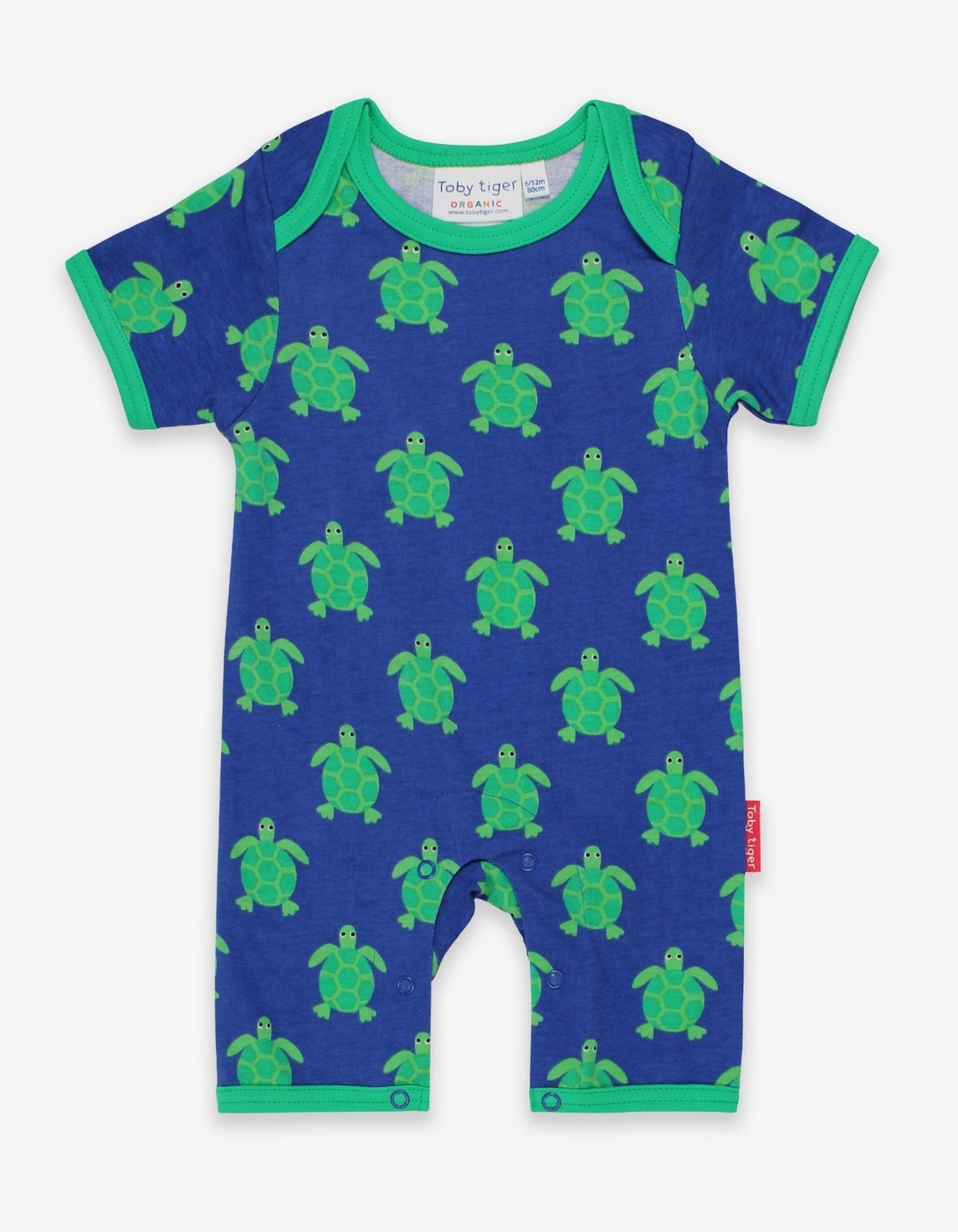 Organic Turtle Print Romper - Toby Tiger