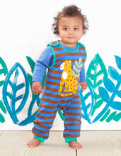 Load image into Gallery viewer, Organic Leopard Applique Slungarees - Toby Tiger
