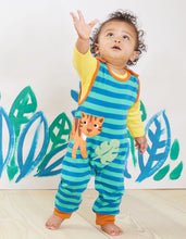Load image into Gallery viewer, Organic Tiger Applique Slungarees - Toby Tiger
