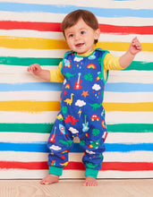 Load image into Gallery viewer, Organic Playtime Mix-Up Print Slungarees - Toby Tiger
