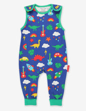 Load image into Gallery viewer, Organic Playtime Mix-Up Print Slungarees - Toby Tiger
