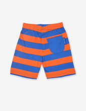 Load image into Gallery viewer, Organic Orange and Blue Stripe Shorts - Toby Tiger
