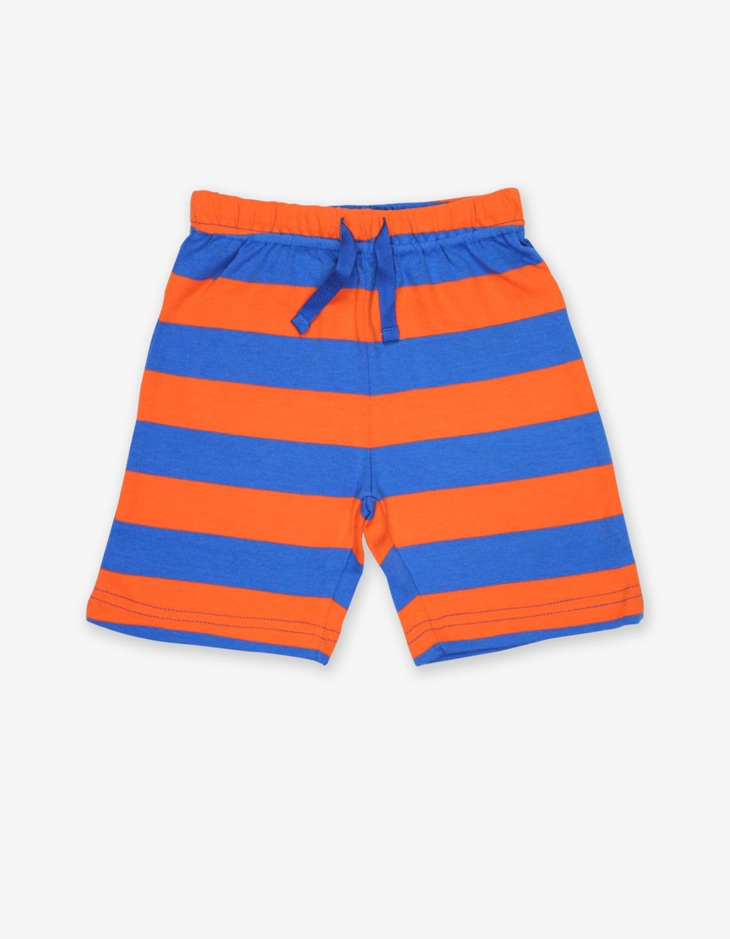Organic Orange and Blue Stripe Shorts - Toby Tiger