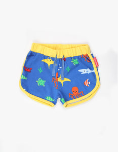Organic Sealife Print Running Shorts - Toby Tiger