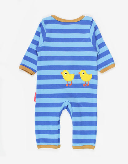 Organic Clucky Chicken Applique Sleepsuit - Toby Tiger