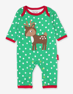 Organic Deer Applique Sleepsuit
