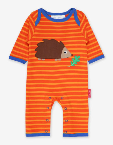 Organic Hedgehog Applique Sleepsuit - Toby Tiger