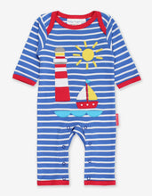 Load image into Gallery viewer, Organic Seaside Applique Sleepsuit - Toby Tiger
