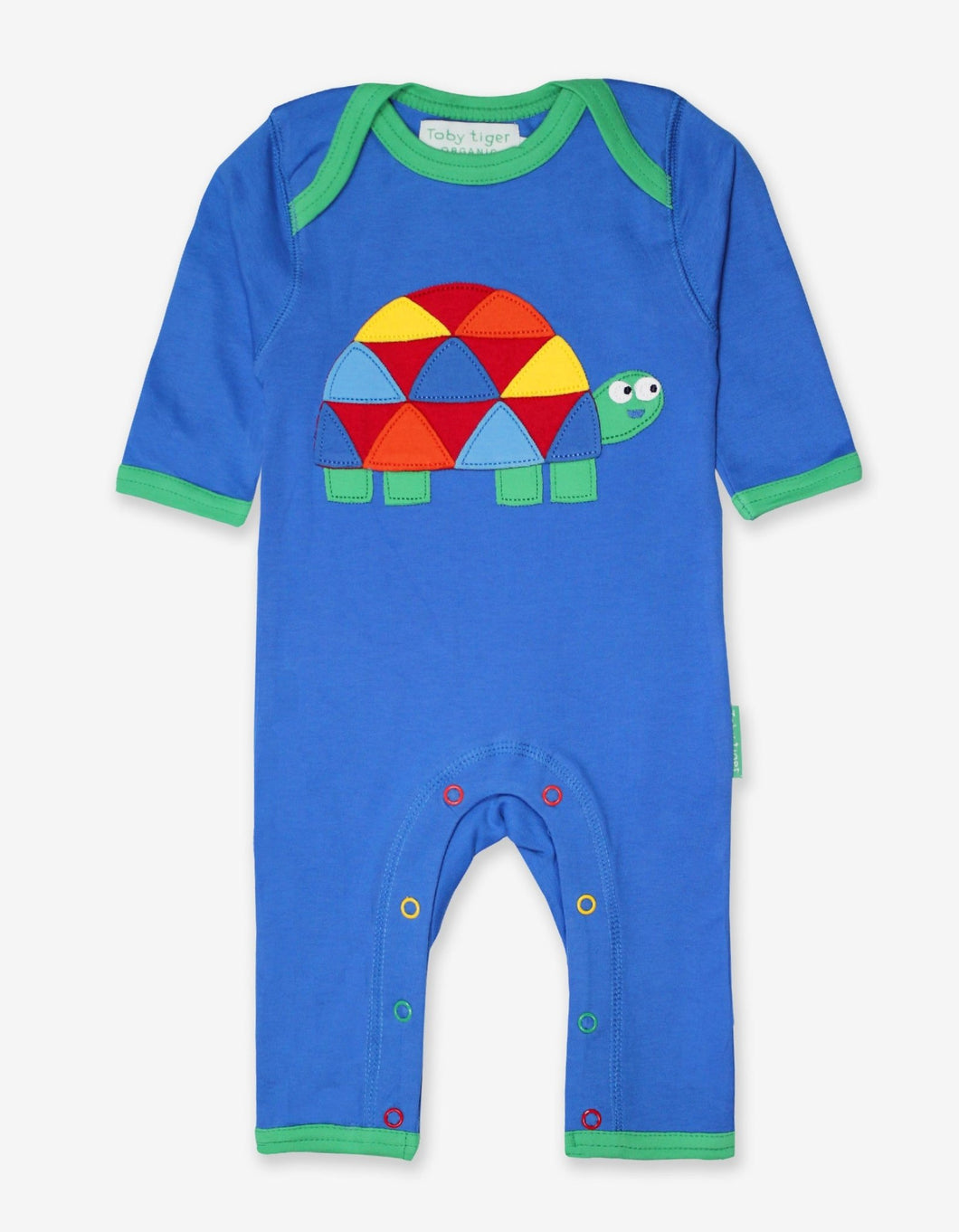 Organic Tortoise Applique Sleepsuit - Toby Tiger