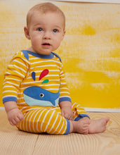 Load image into Gallery viewer, Organic Whale Applique Sleepsuit - Toby Tiger
