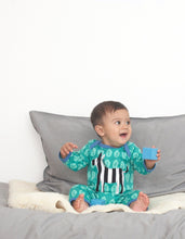 Load image into Gallery viewer, Organic Zebra Applique Sleepsuit - Toby Tiger

