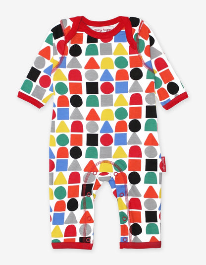 Organic Multi Building Block Print Sleepsuit - Toby Tiger