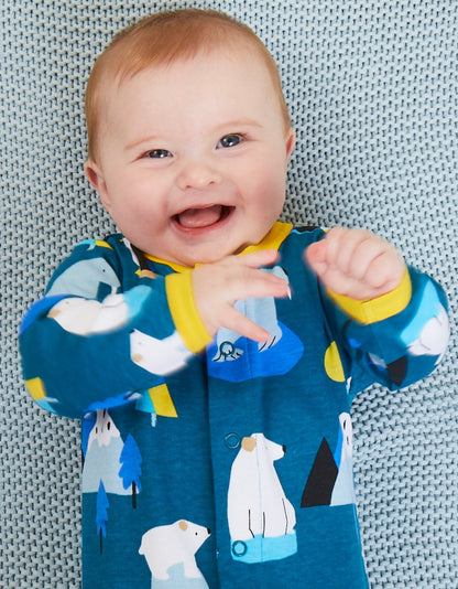 Organic Arctic Print Babygrow - Toby Tiger UK