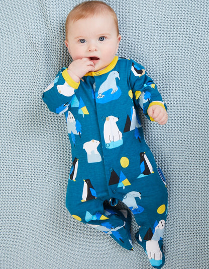 Organic Arctic Print Babygrow - Toby Tiger UK